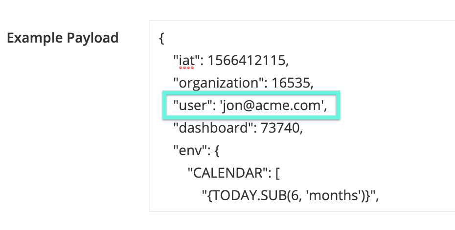 User Variable in Payload